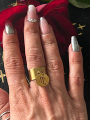 Bague signe astro gold