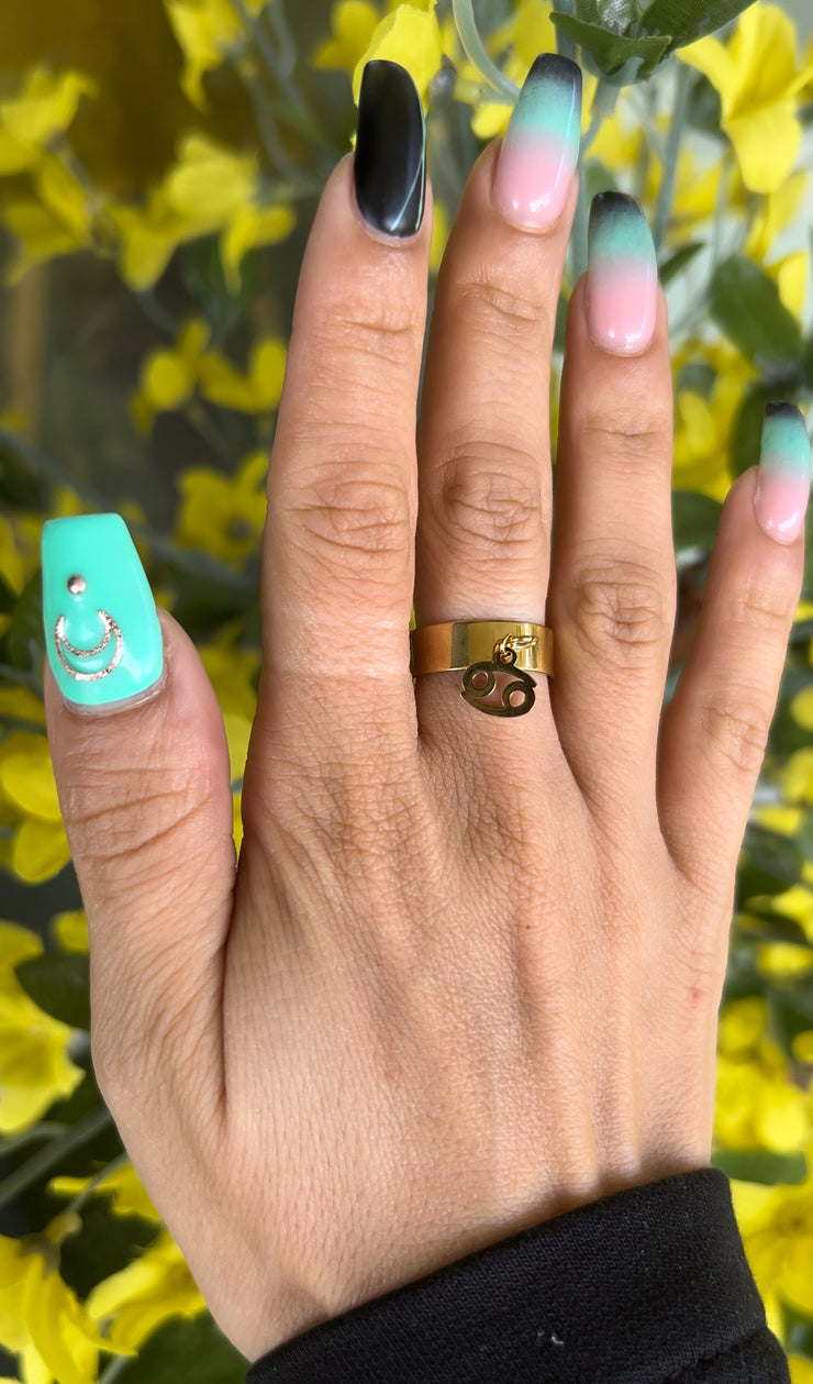 Bague mini signe astro gold