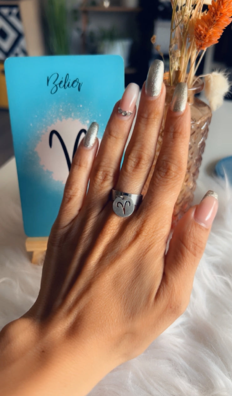 Bague signe astro silver