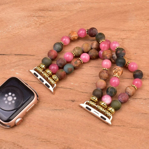 Bracelet Apple Watch en pierres naturelles