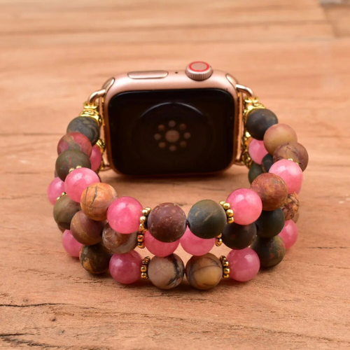 Bracelet Apple Watch en pierres naturelles