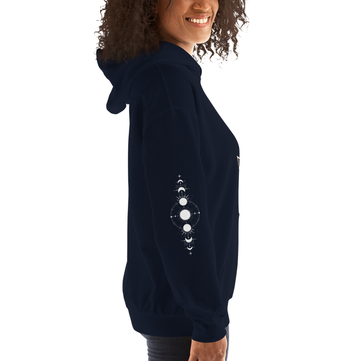 femme astro Lion sweat bleue marine