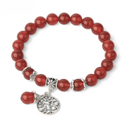 bracelet lithotherapie pierre naturelle agate rouge bijoux pierres naturelles