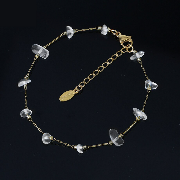 bracelet cristal de roche en pierre naturelle |Therapietra