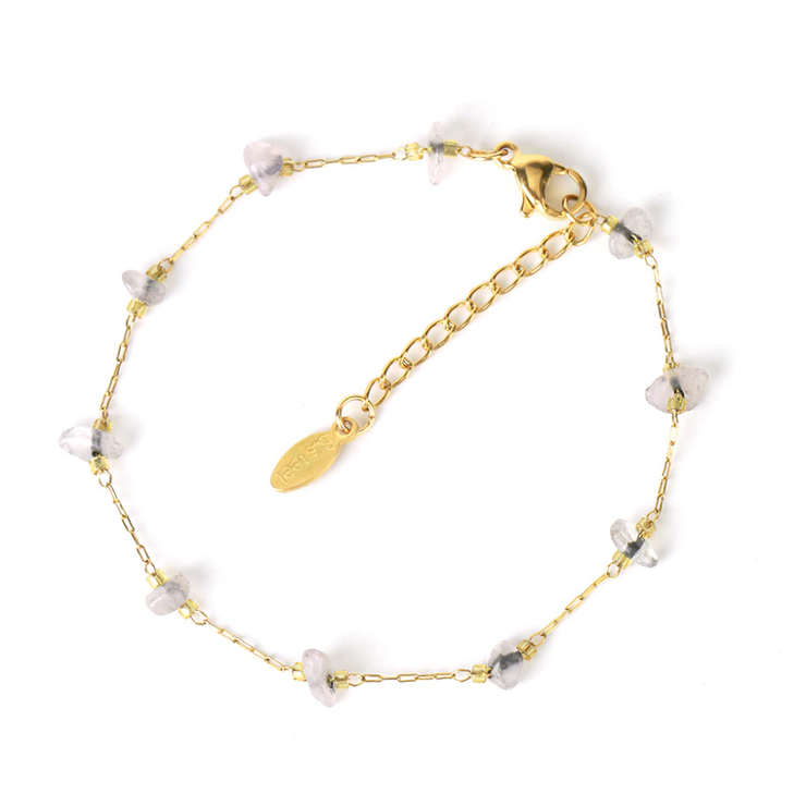 bracelet quartz rose en pierre naturelle |Therapietra