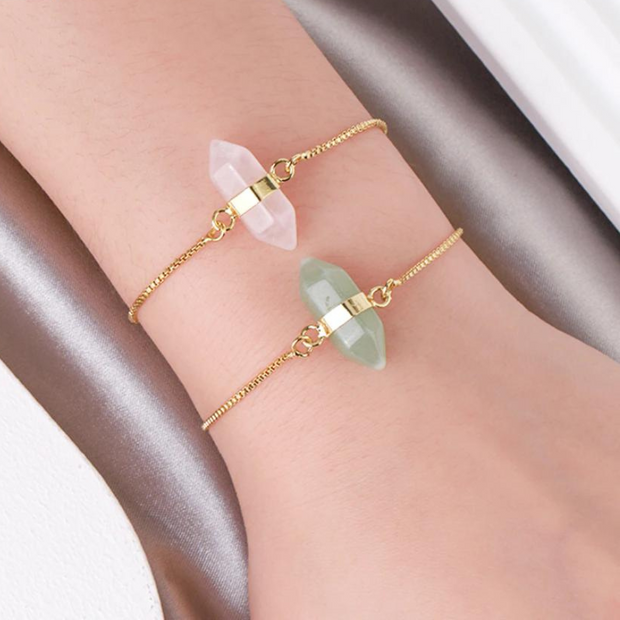 bracelet quartz rose en pierre naturelle |Therapietra