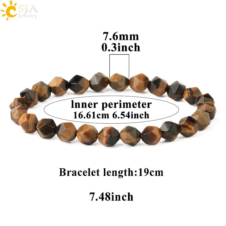 Bracelet PROTECTION Œil-de-tigre "Pentacle"