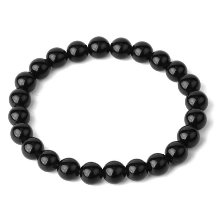 Bracelet pierre naturelle agate noir |Therapietra