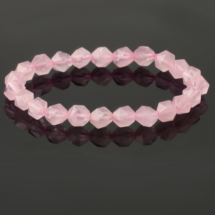 bracelet pierre naturelle quartz rose | Therapietra