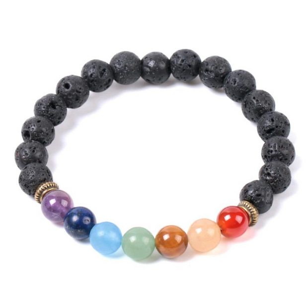 bracelet 7 chakras pierre naturelle