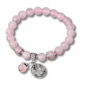 bracelet pierres naturelles quartz rose amour